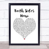 Joni Mitchell Both Sides Now White Heart Song Lyric Poster Print