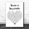 Luciano Pavarotti Torna a Surriento White Heart Song Lyric Poster Print