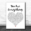 Marvin Gaye You Are Everything White Heart Song Lyric Poster Print