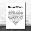 Miranda Lambert Makin' Plans White Heart Song Lyric Poster Print