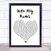 Nick Cave & The Bad Seeds Into My Arms White Heart Song Lyric Poster Print