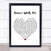 Nouvelle Vague Dance With Me White Heart Song Lyric Poster Print