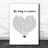 Paramore The Only Exception White Heart Song Lyric Poster Print