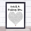 Perry Como Catch A Falling Star White Heart Song Lyric Poster Print