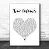 Phil Collins True Colours White Heart Song Lyric Poster Print