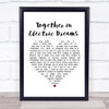 Philip Oakey & Giorgio Moroder Together in Electric Dreams White Heart Song Lyric Poster Print