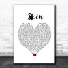 Rag'n'Bone Man Skin White Heart Song Lyric Poster Print