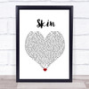 Rag'n'Bone Man Skin White Heart Song Lyric Poster Print