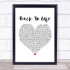 Rascal Flatts Back To Life White Heart Song Lyric Poster Print