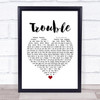 Ray LaMontagne Trouble White Heart Song Lyric Poster Print