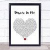 Rebecca Lawrence Power In Me White Heart Song Lyric Poster Print