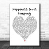 Red Hot Chili Peppers Happiness Loves Company White Heart Song Lyric Poster Print