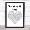Rod Stewart You Wear It Well White Heart Song Lyric Poster Print