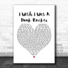Sandi Thom I Wish I Was A Punk Rocker White Heart Song Lyric Poster Print