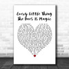 Sleeping At Last Every Little Thing She Does Is Magic White Heart Song Lyric Poster Print