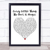 Sleeping At Last Every Little Thing She Does Is Magic White Heart Song Lyric Poster Print