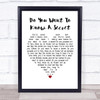 The Beatles Do You Want To Know A Secret White Heart Song Lyric Poster Print