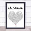 The Doors L.A. Woman White Heart Song Lyric Poster Print