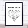 The Prodigy Smack My Bitch Up White Heart Song Lyric Poster Print