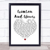 Tommy James And The Shondells Crimson And Clover White Heart Song Lyric Poster Print