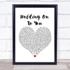 Twenty One Pilots Holding On To You White Heart Song Lyric Poster Print