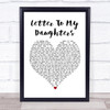 Uncle Kracker Letter To My Daughters White Heart Song Lyric Poster Print