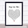 Van Morrison Days Like This White Heart Song Lyric Poster Print