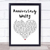 Vera Lynn Anniversary Waltz White Heart Song Lyric Poster Print