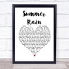 Whitesnake Summer Rain White Heart Song Lyric Poster Print