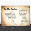 10cc I'm Not In Love Man Lady Couple Song Lyric Poster Print