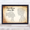 Frances Don't Worry About Me Man Lady Couple Song Lyric Poster Print