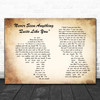 The Script Never Seen Anything Quite Like You Man Lady Couple Song Lyric Poster Print