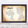 The xx Angels Man Lady Couple Song Lyric Poster Print