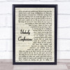 Avenged Sevenfold Unholy Confessions Vintage Script Song Lyric Poster Print