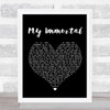 Evanescence My Immortal Black Heart Song Lyric Music Wall Art Print