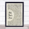 Better Than A Dream Vintage Script Song Lyric Poster Print