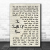 Charlie Landsborough The Twelfth Of Never Vintage Script Song Lyric Poster Print