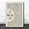 Josh Groban To Where You Are Vintage Script Song Lyric Poster Print