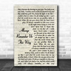 Lady Gaga Always Remember Us This Way Vintage Script Song Lyric Poster Print