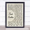 Neil Diamond Sweet Caroline Vintage Script Song Lyric Poster Print