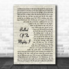 Noel Gallagher's High Flying Birds Ballad Of The Mighty I Vintage Script Song Lyric Poster Print