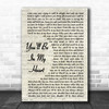 Phil Collins You'll Be In My Heart Vintage Script Song Lyric Poster Print