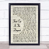 Rod Stewart The First Cut Is The Deepest Vintage Script Song Lyric Poster Print