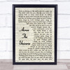 The Beatles Across The Universe Vintage Script Song Lyric Poster Print