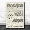 The Jam Town Called Malice Vintage Script Song Lyric Poster Print