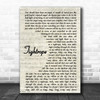 The Stone Roses Tightrope Vintage Script Song Lyric Poster Print