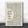 The Style Council A Solid Bond In Your Heart Vintage Script Song Lyric Poster Print