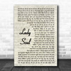 The Temptations Lady Soul Vintage Script Song Lyric Poster Print