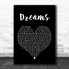 Gabrielle Dreams Black Heart Song Lyric Music Wall Art Print