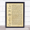 Barry Manilow Copacabana (At The Copa) Rustic Script Song Lyric Poster Print